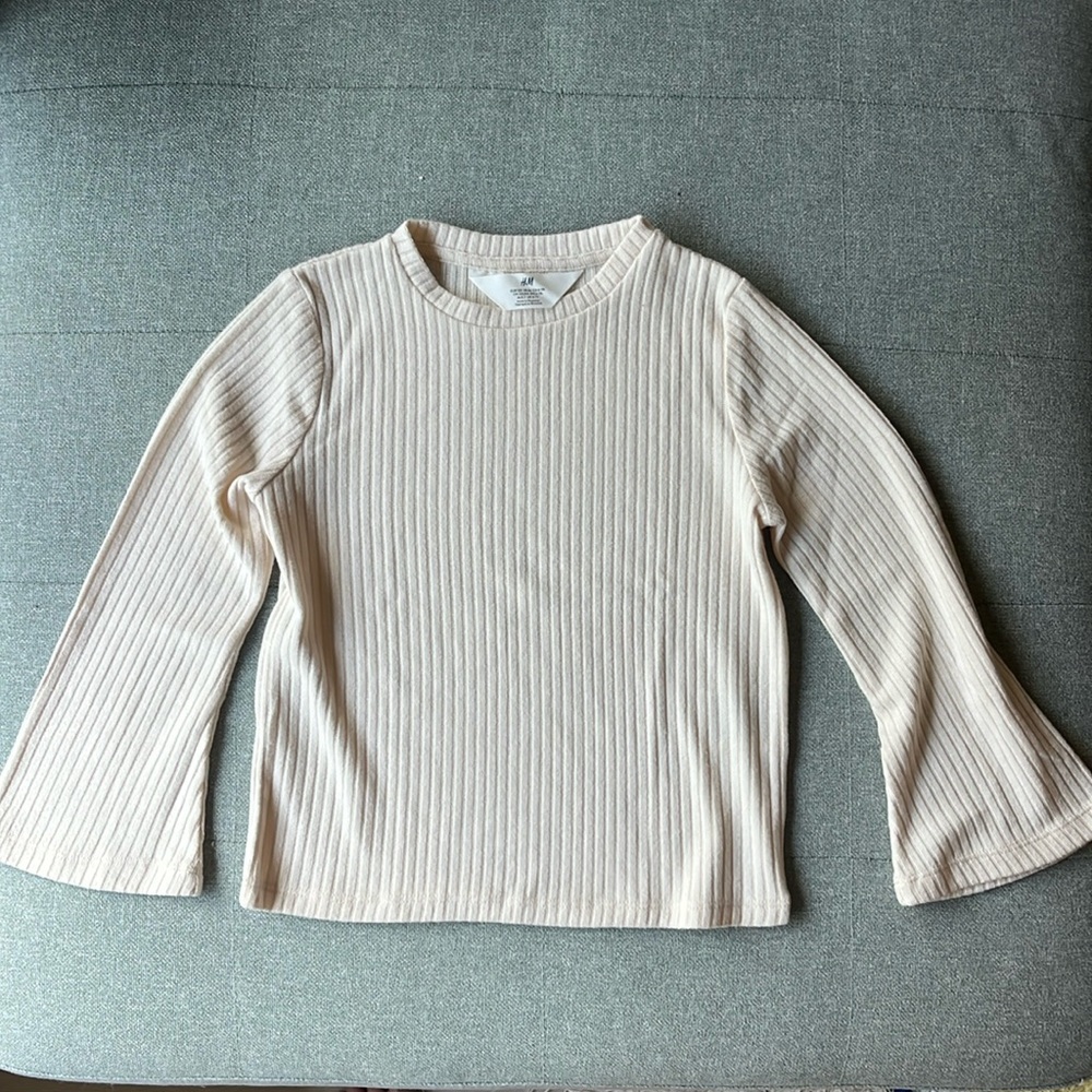 Cream long sleeve shirt